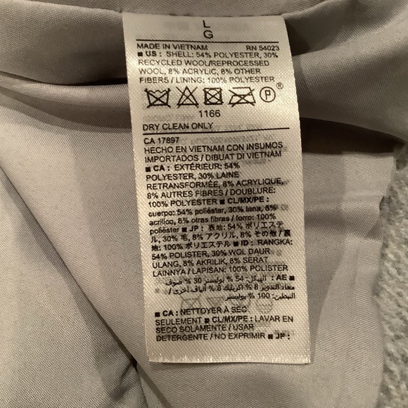 Old Navy Gray Blazer Jacket Size Large Wool Blend One Button Long Sleeves - Picture 12 of 13